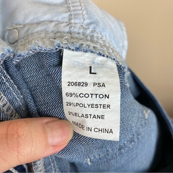 Vintage style embroidered blue pants NWT size Large - Picture 6 of 6